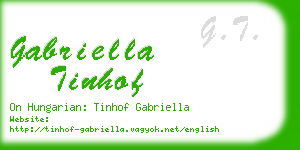 gabriella tinhof business card